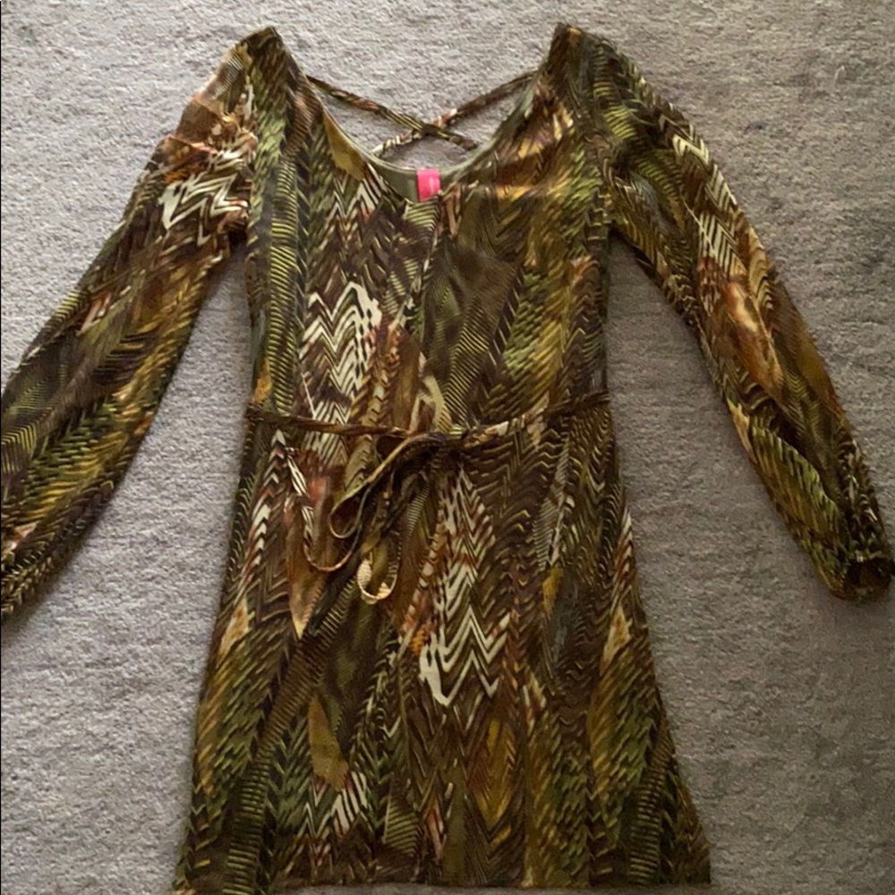 Pookie & Sebastian hunter green dress size S